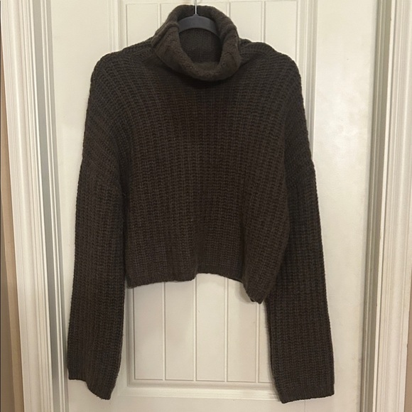 SABLYN XS oversized Brown Turtleneck Sweater - Picture 1 of 5